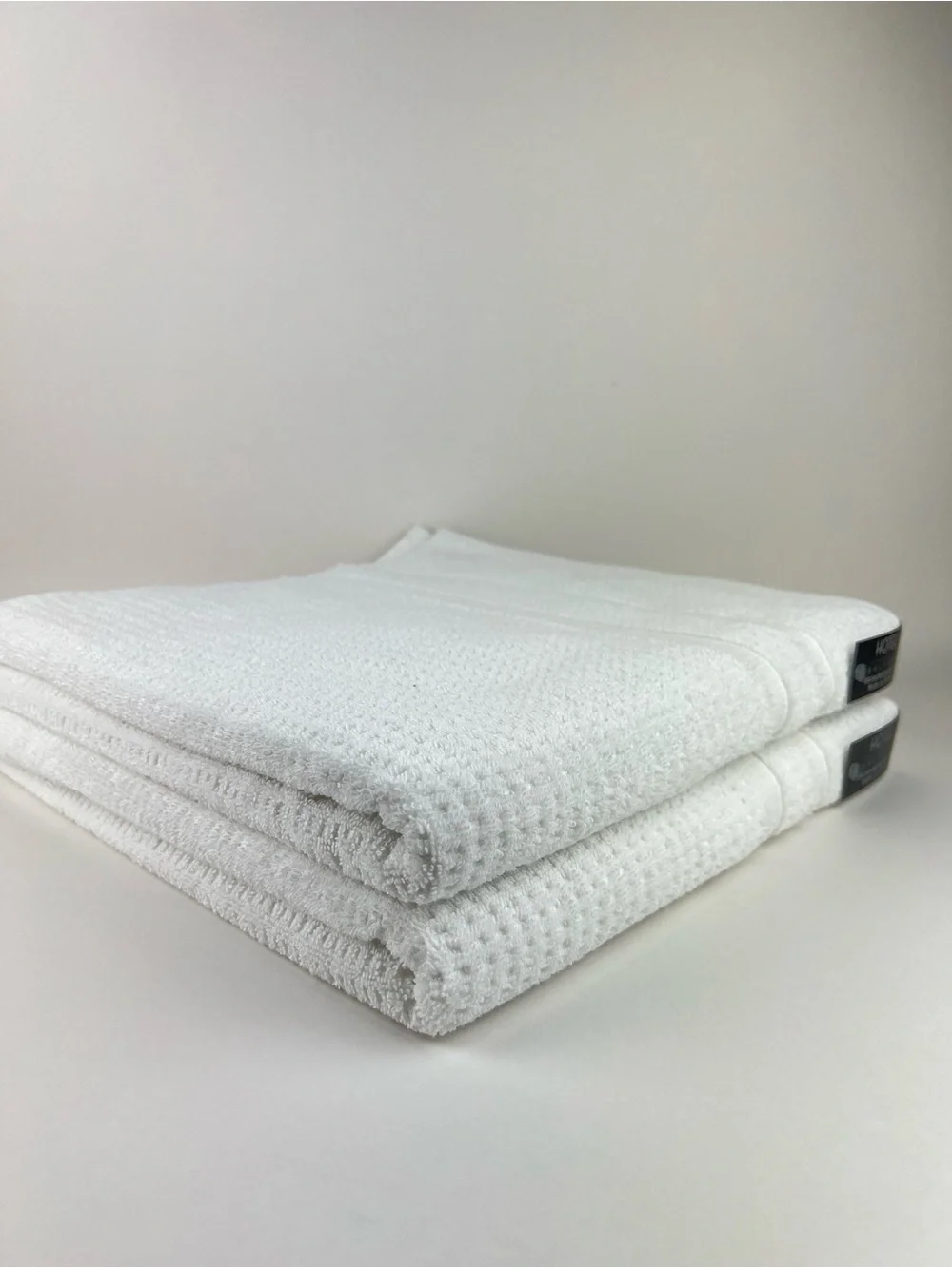 Hotel Balfour Bath Towels White Waffle Made in Turkey Soft Cotton 2 Pc Set NEW